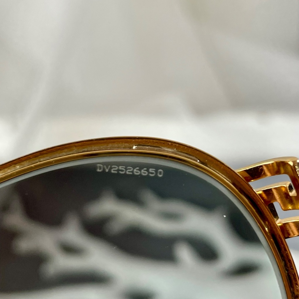 Versace Gold Crystal Aviator Sunglasses - Picture 12 of 12